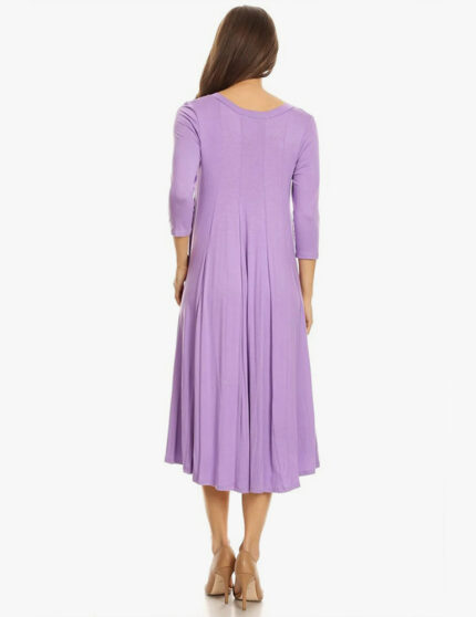 Round Neck Pleated Dress - Image 6
