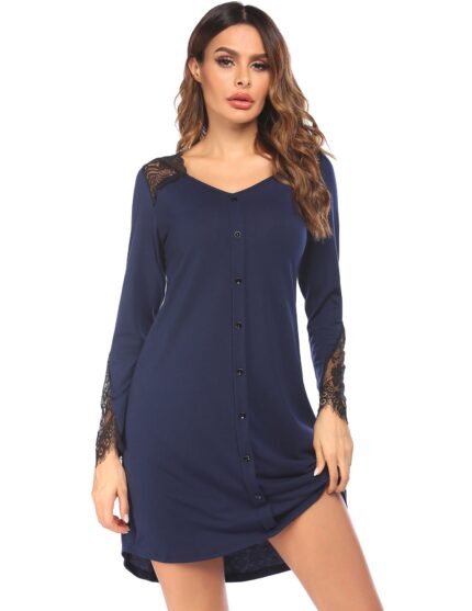 Long sleeve lace nightdress - Image 5
