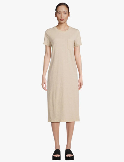 Beige Cotton Long T-Shirt - Image 4